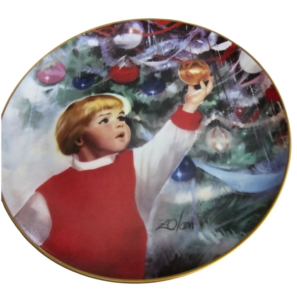 Donald Zolan 'Erik's Delight' Children at Christmas Plate 1983 Pemberton & Oakes